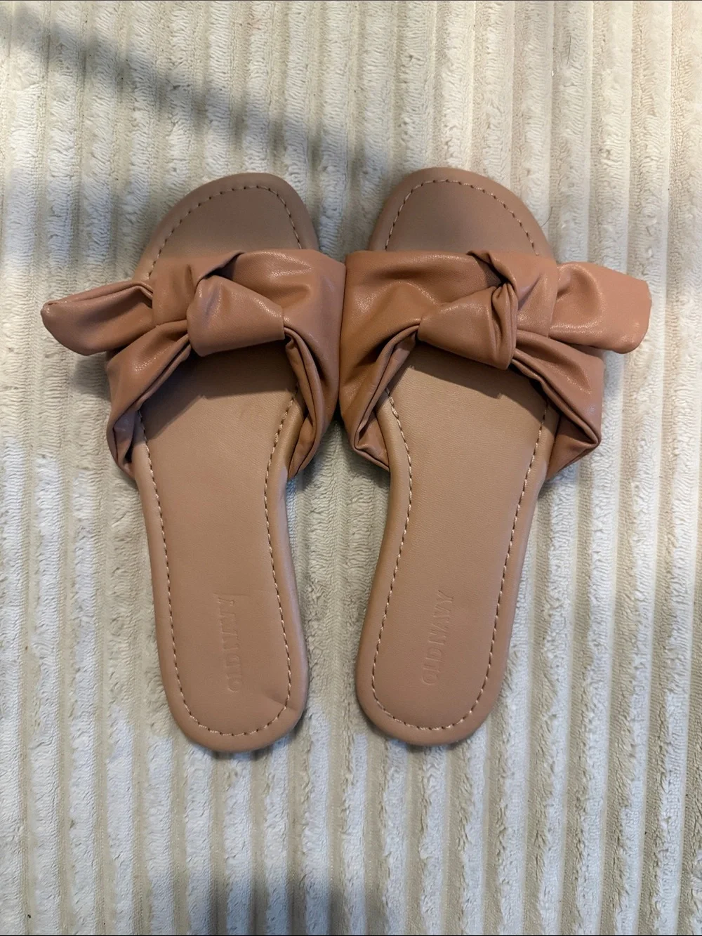 Old Navy Knotted Slide Sandals - Nude Pink